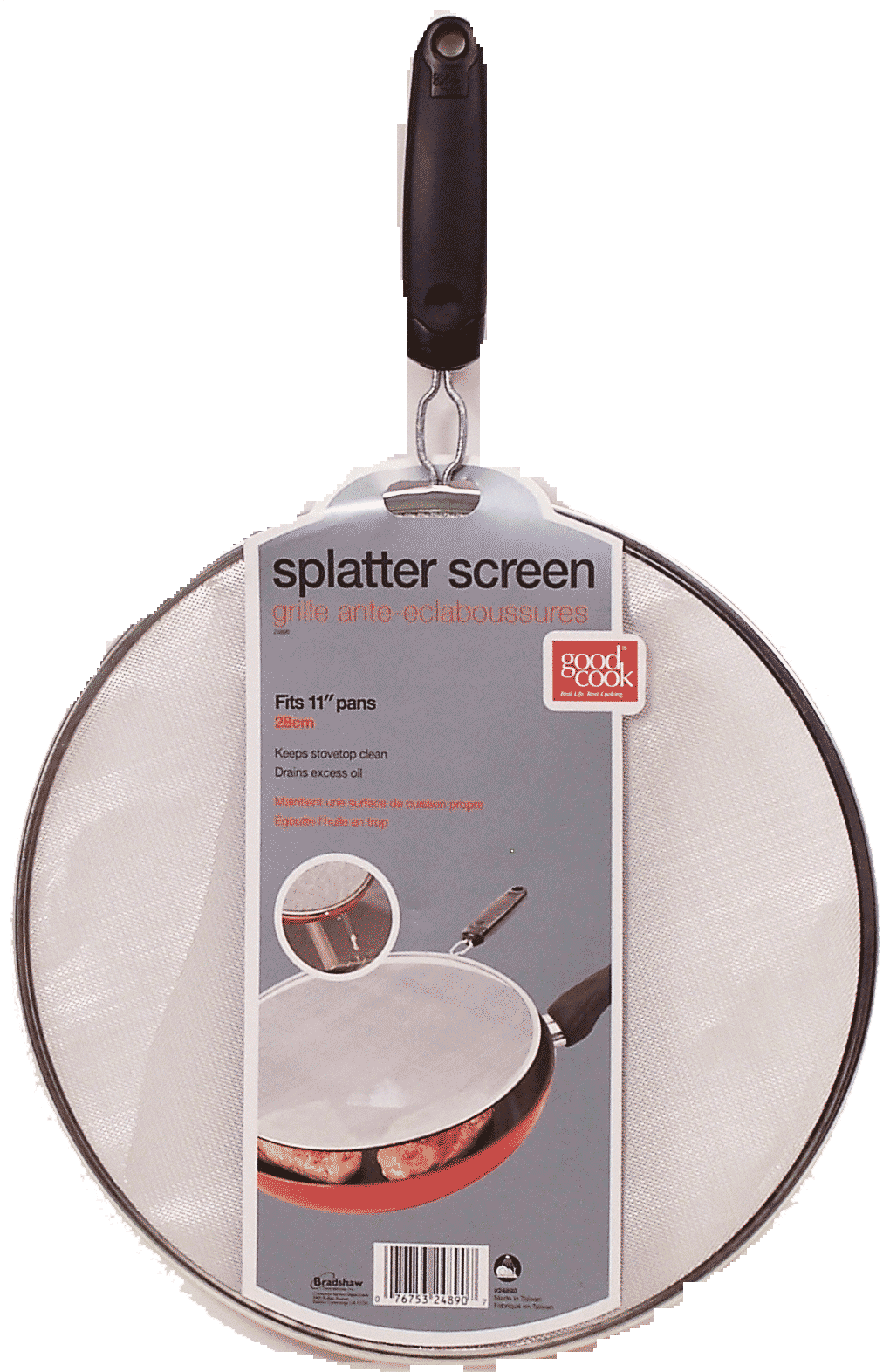 Good Cook  splatter screen with handle, fits 11 inch pans Full-Size Picture